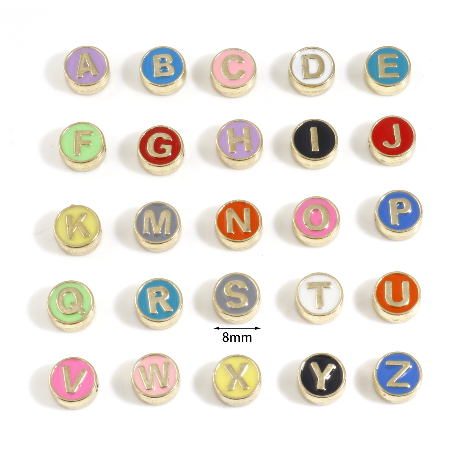 Picture of Zinc Based Alloy Spacer Beads Flat Round About 8mm Dia., Hole: Approx 1.5mm, 10 PCs