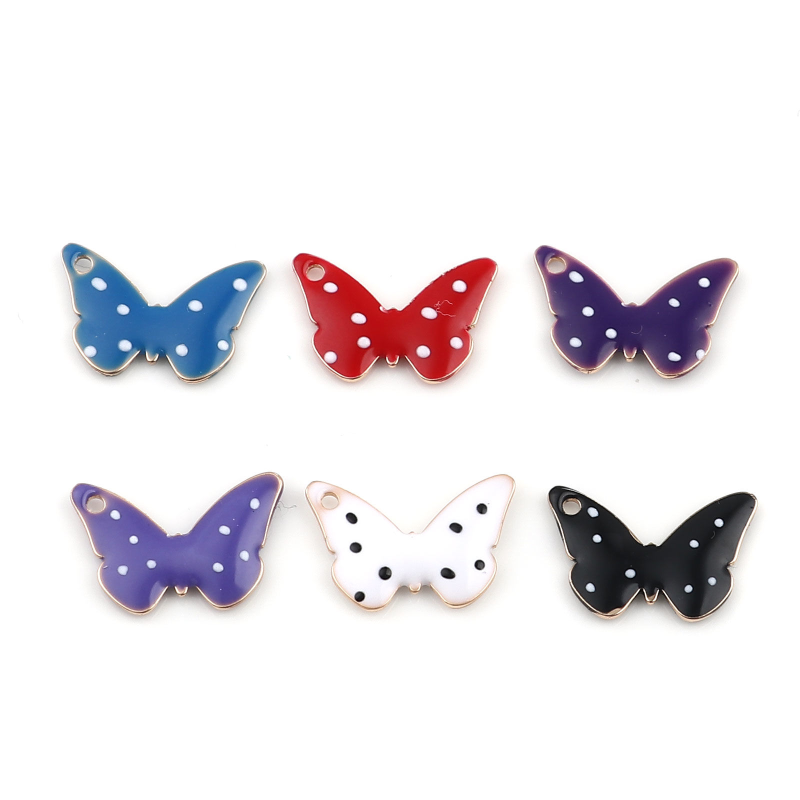 Imagen de Latón Lentejuelas Esmaltadas Colgantes Charms 5 Unidades