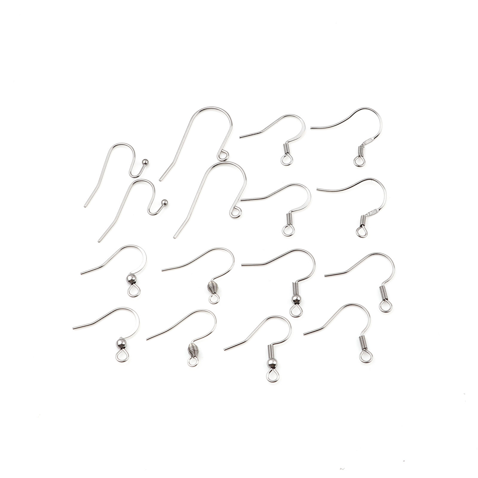 Image de Boucles d'Oreilles Crochets en Acier Inoydable Crochets Poisson avec Boucle     