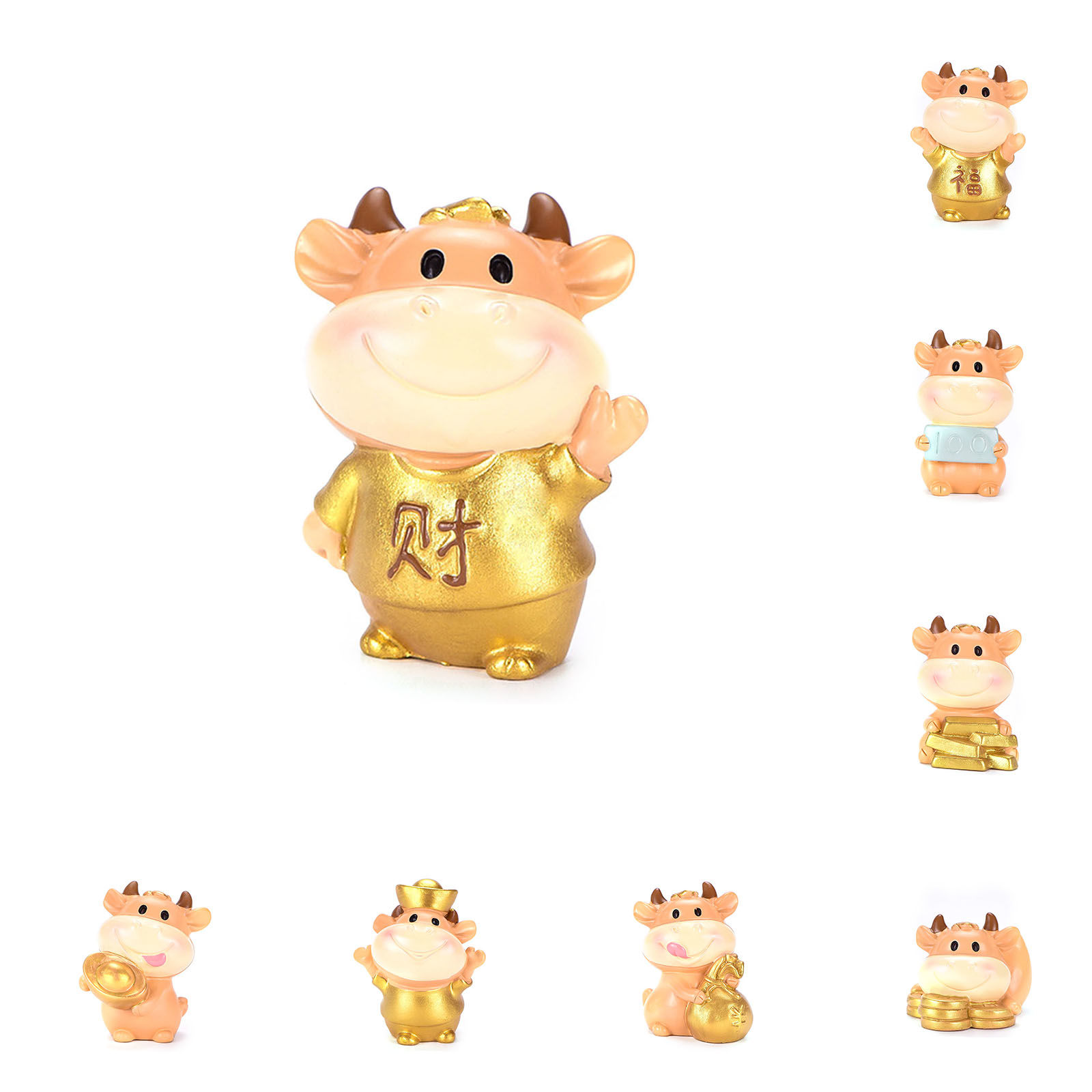Picture of Luck Wealth Bull Series Resin Micro Landscape Miniature Decoration