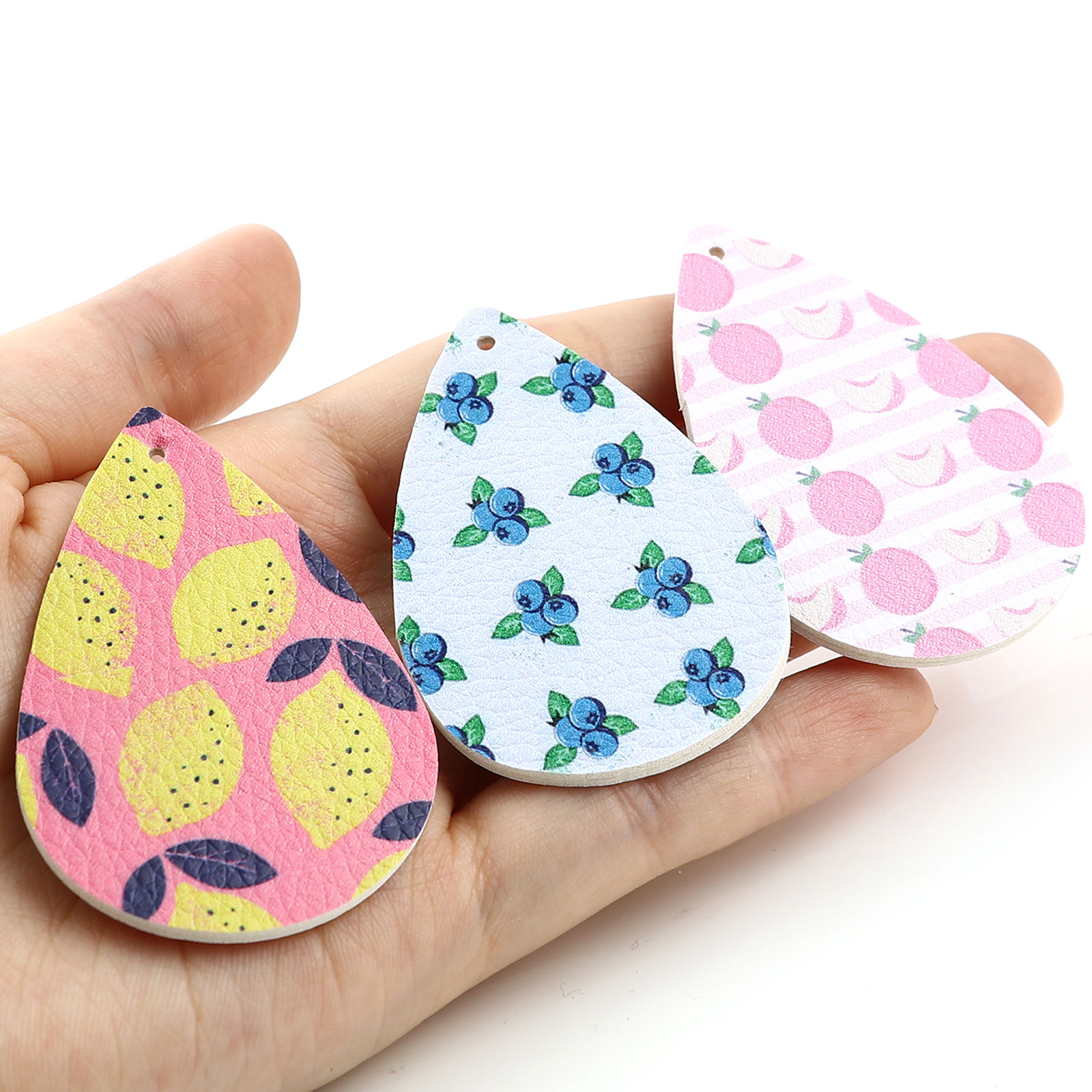 Picture of PU Leather Pendants Drop Fruit 57mm x 38mm, 10 PCs