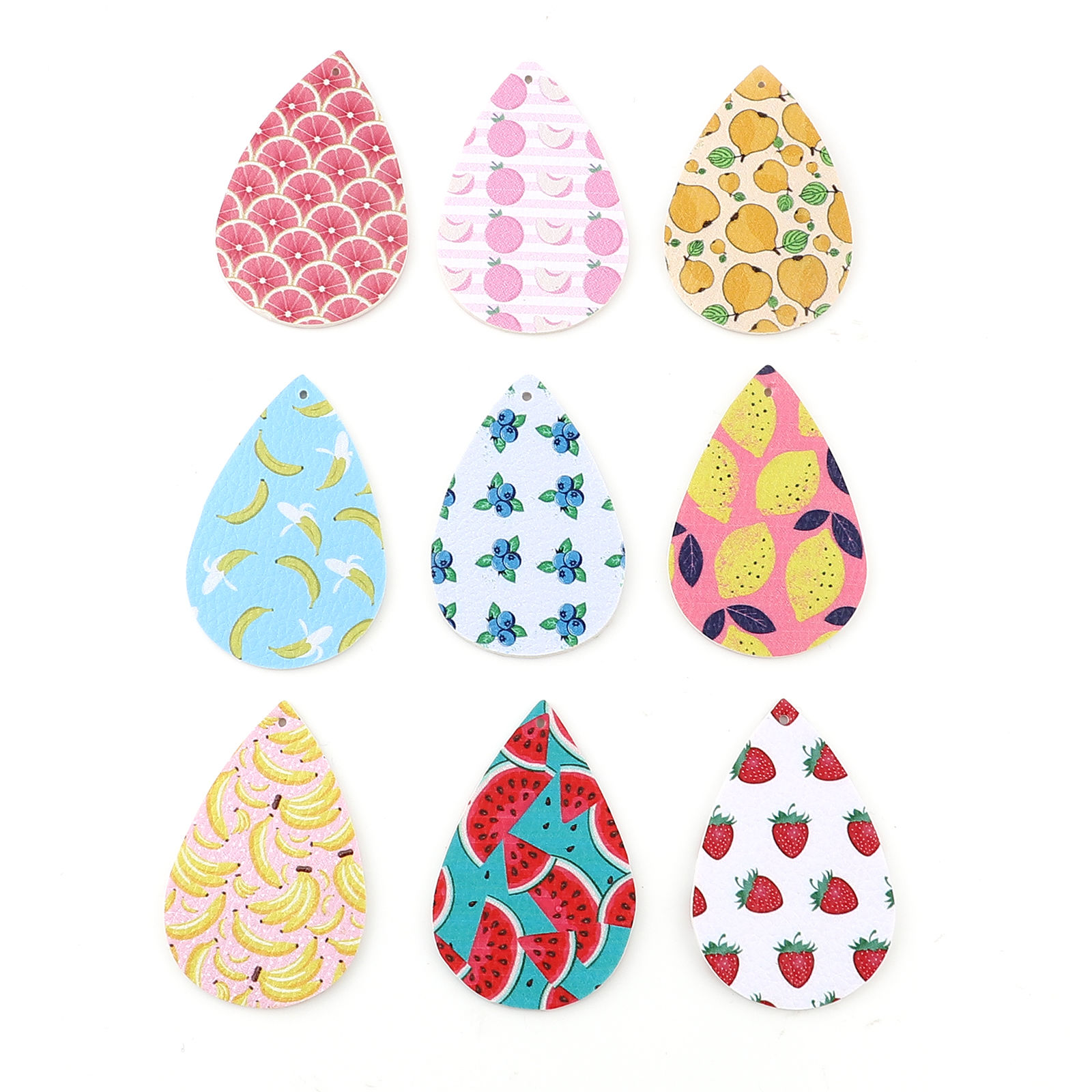 Picture of PU Leather Pendants Drop Fruit 57mm x 38mm, 10 PCs