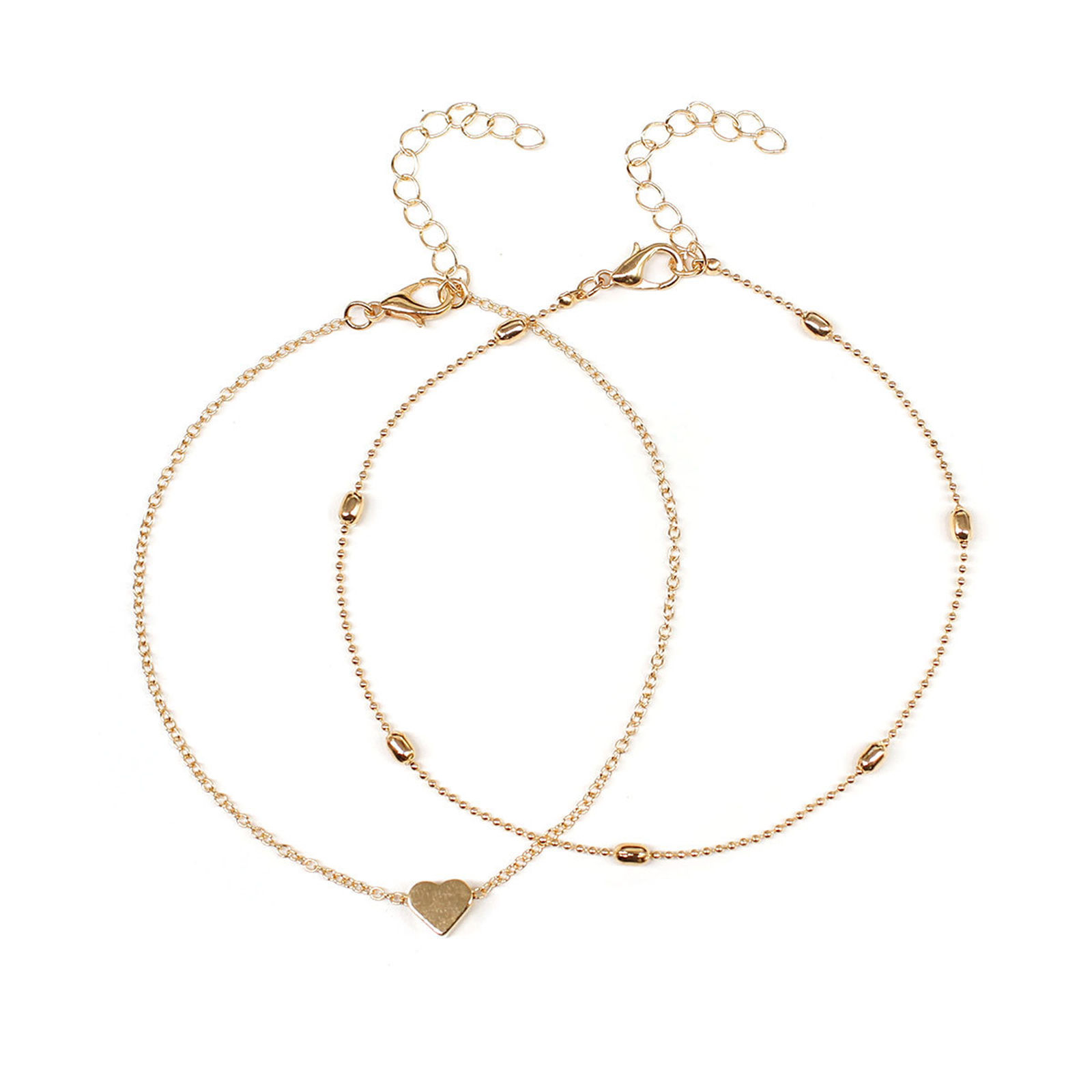 Picture of Anklet Heart 21cm(8 2/8") long, 1 Set ( 2 PCs/Set)