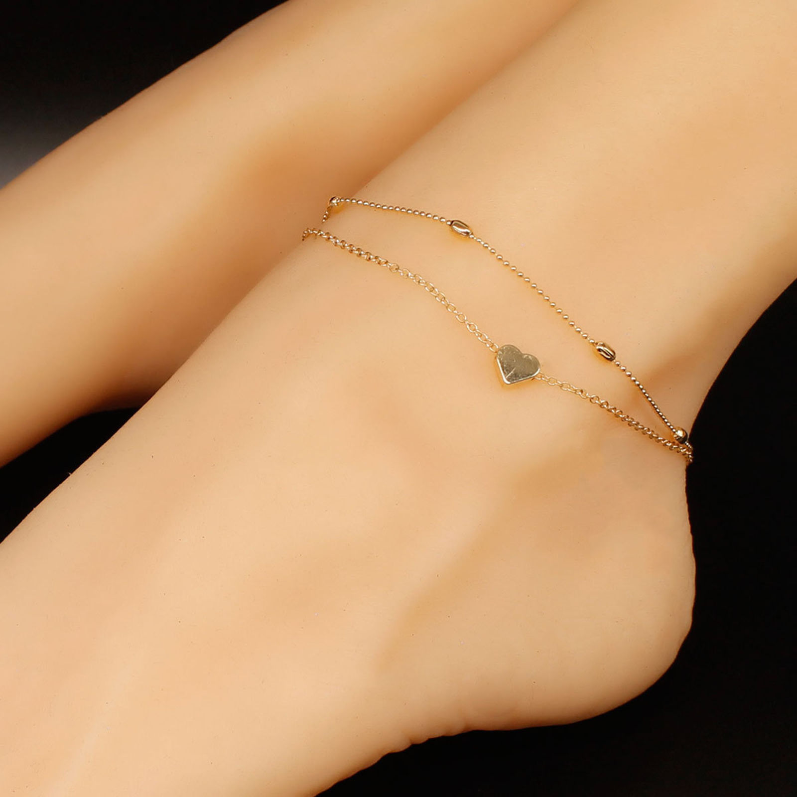 Picture of Anklet Heart 21cm(8 2/8") long, 1 Set ( 2 PCs/Set)