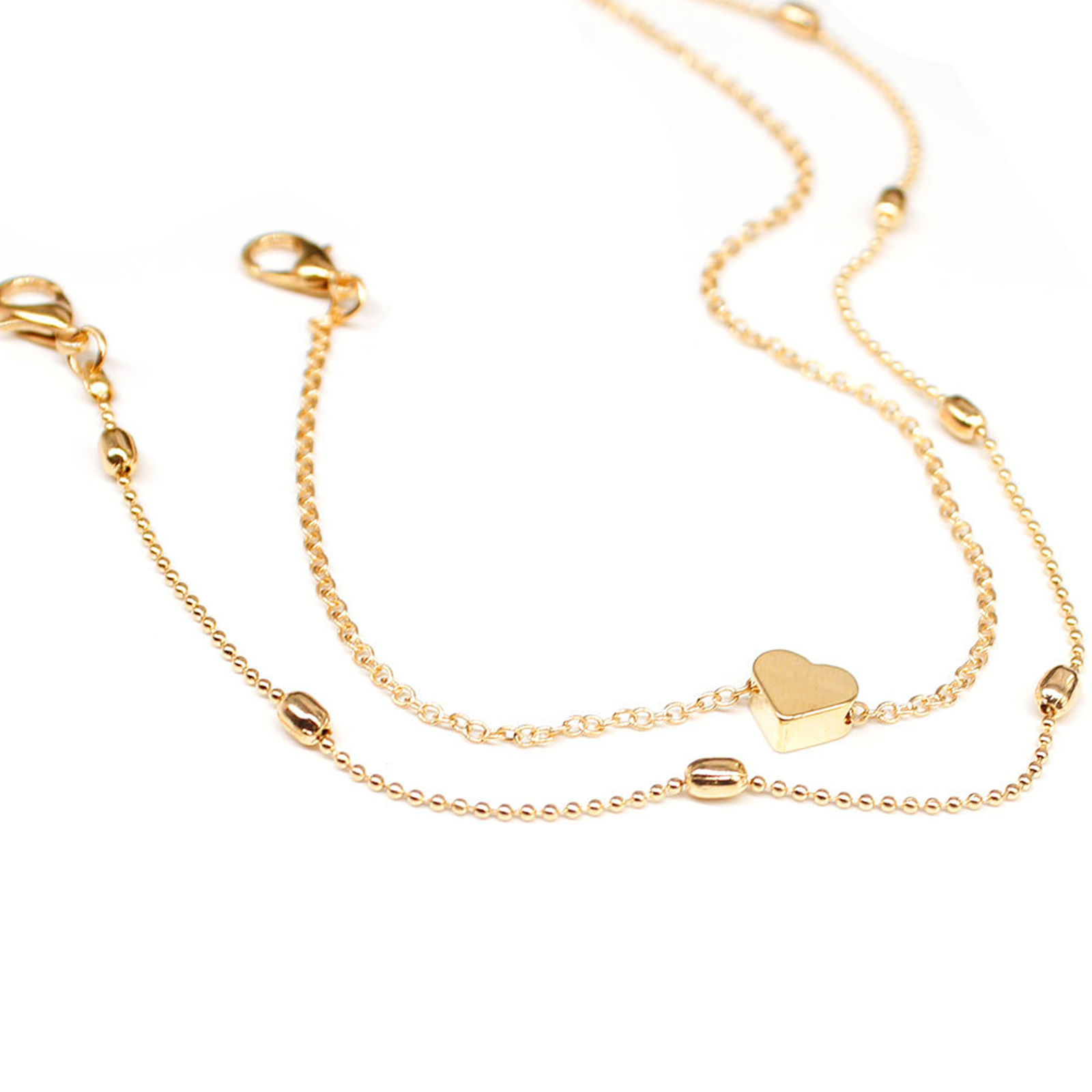 Picture of Anklet Heart 21cm(8 2/8") long, 1 Set ( 2 PCs/Set)