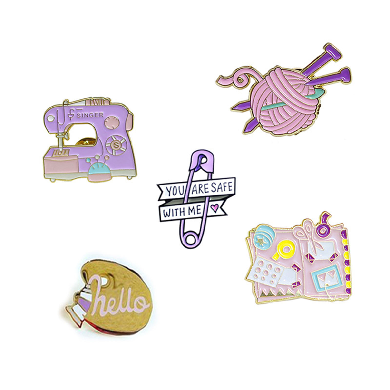 Picture of Pin Brooches Enamel 44mm x 38mm, 1 Piece