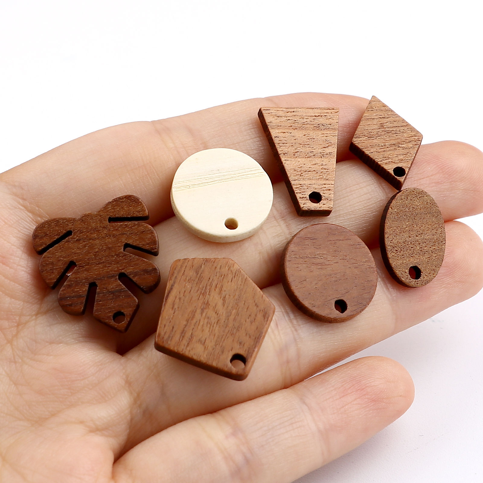 Imagen de Madera Pendientes W/ Lazo 10 Unidades