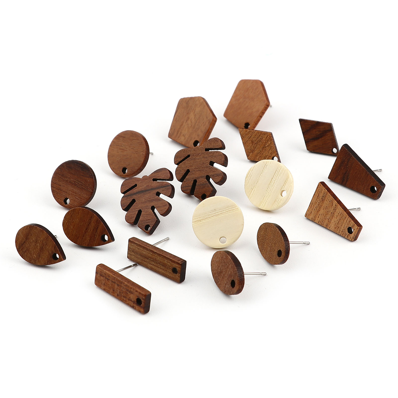 Imagen de Madera Pendientes W/ Lazo 10 Unidades