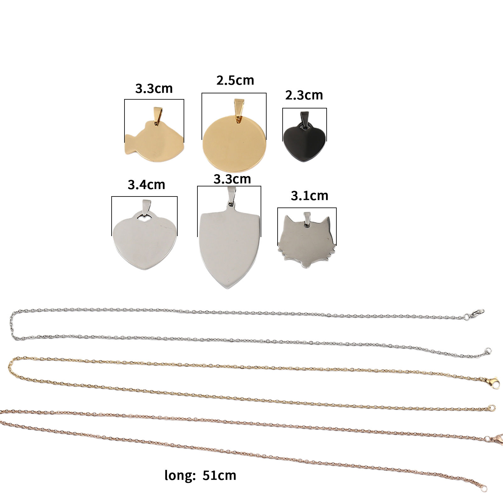 Picture of Stainless Steel Pendants Blank Stamping Tags