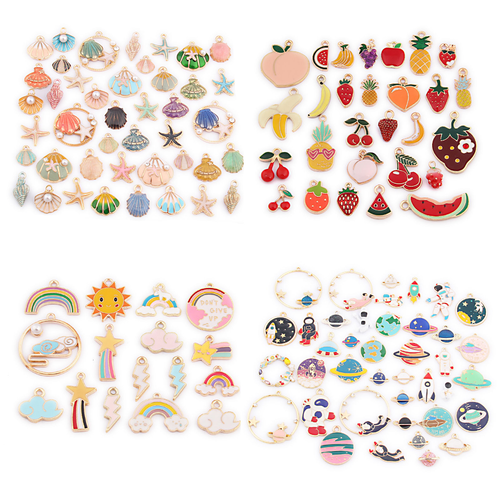 Immagine di Lega di Zinco Charms Colore Misto Smalto 1 Serie