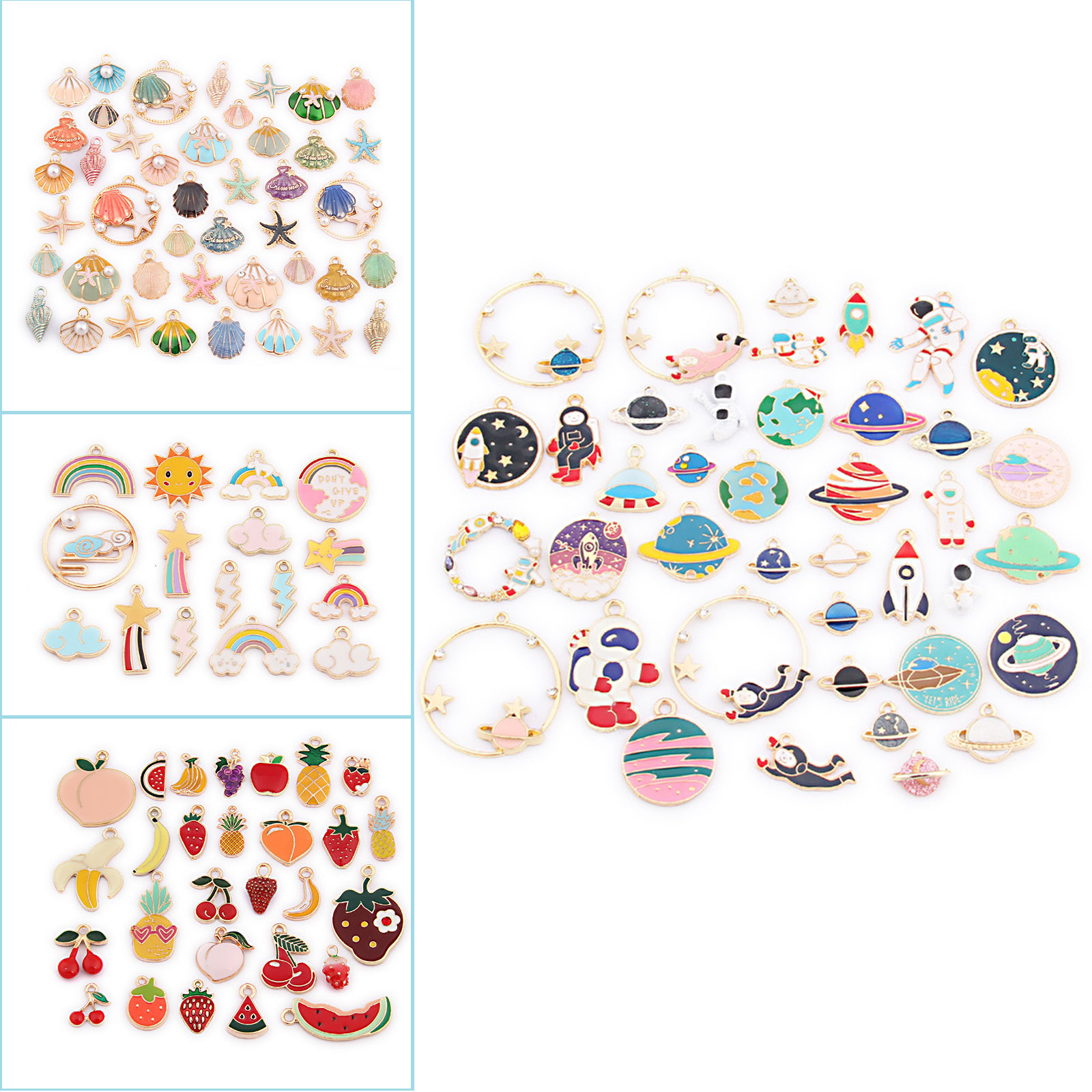 Immagine di Lega di Zinco Charms Colore Misto Smalto 1 Serie