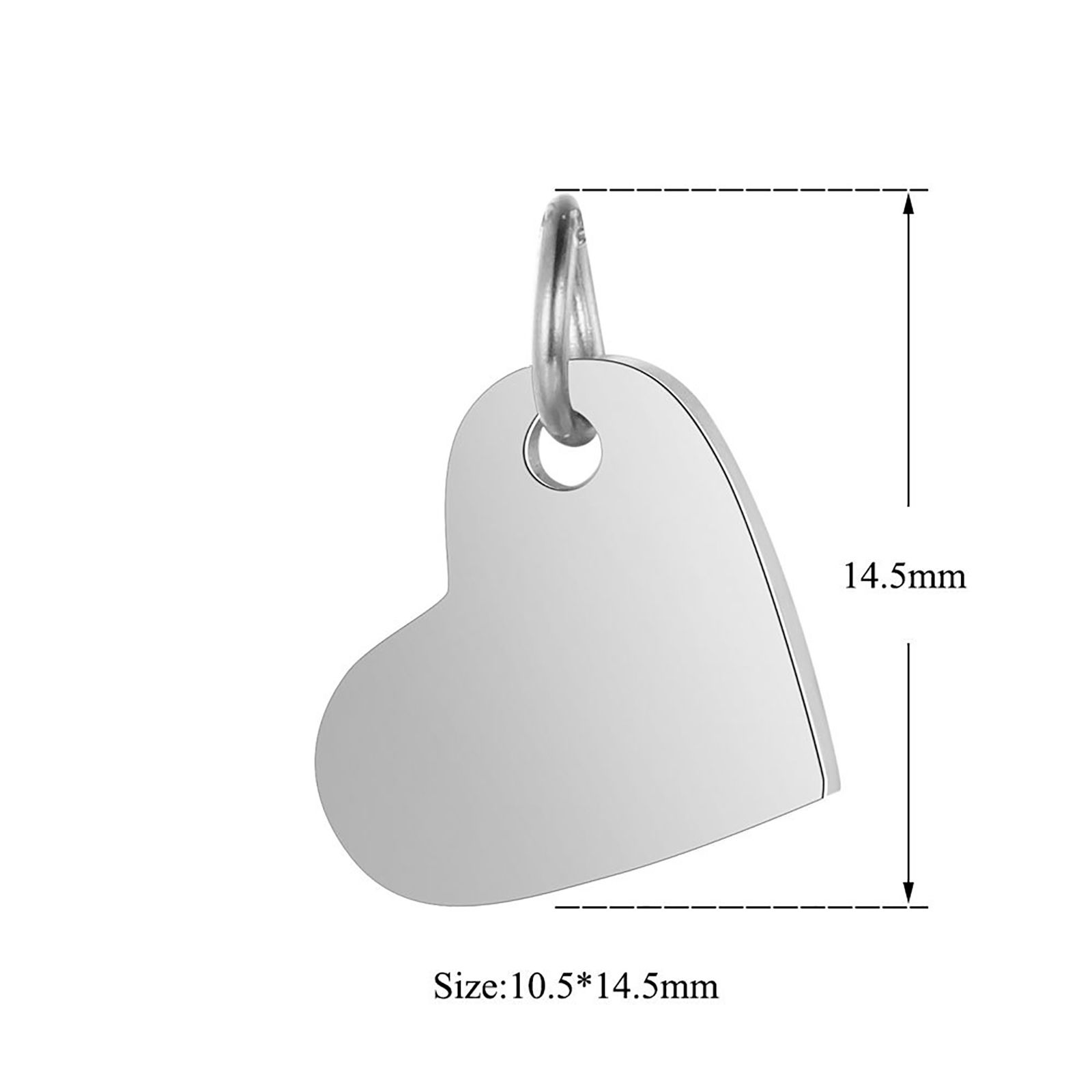 Immagine di Acciaio Inossidabile Charms Cuore 1 Pz