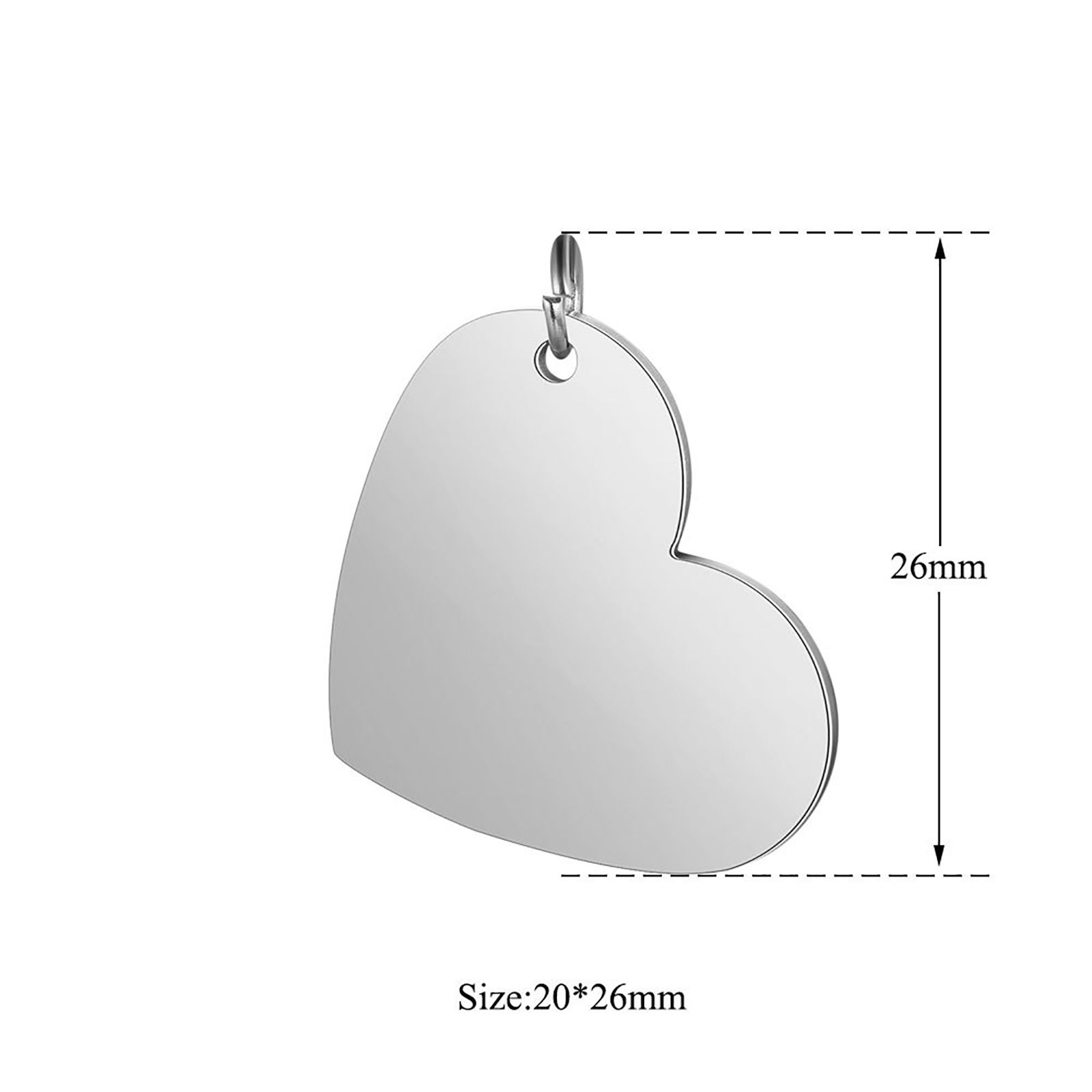 Immagine di Acciaio Inossidabile Charms Cuore 1 Pz