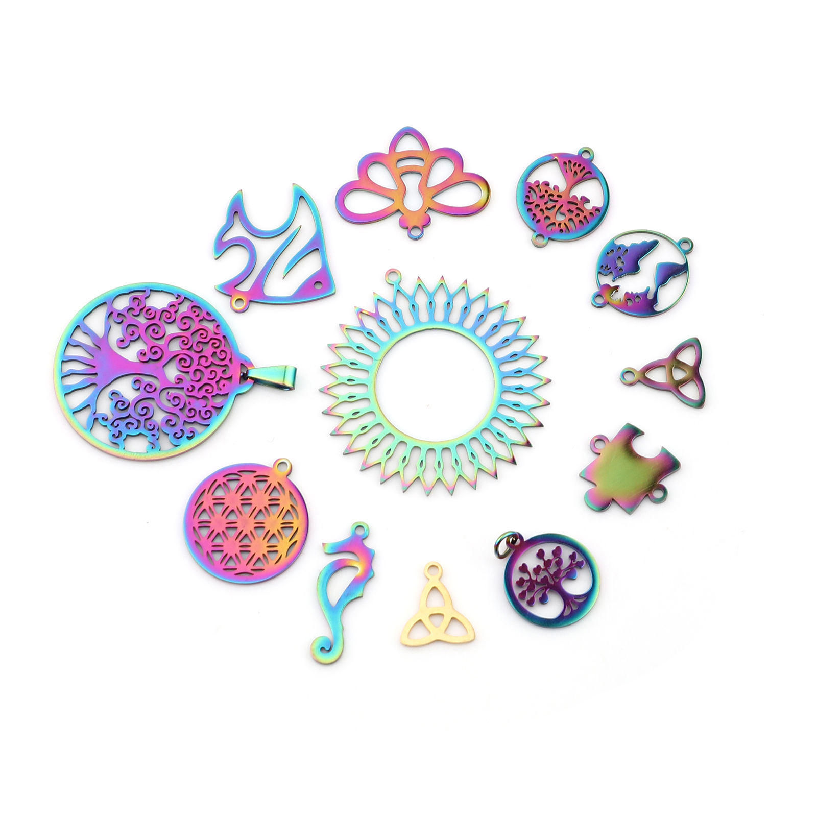 Immagine di Acciaio Inossidabile Religione Charms Nodo Celtico 1 Pz