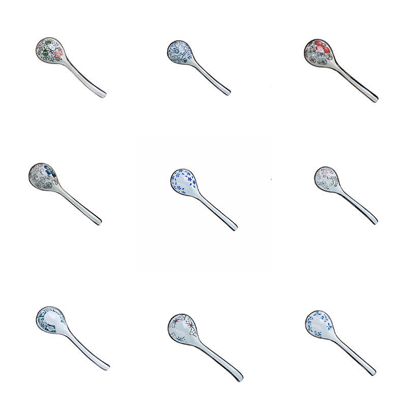 Picture of Flower Japanese Style Ceramic Spoon Tableware