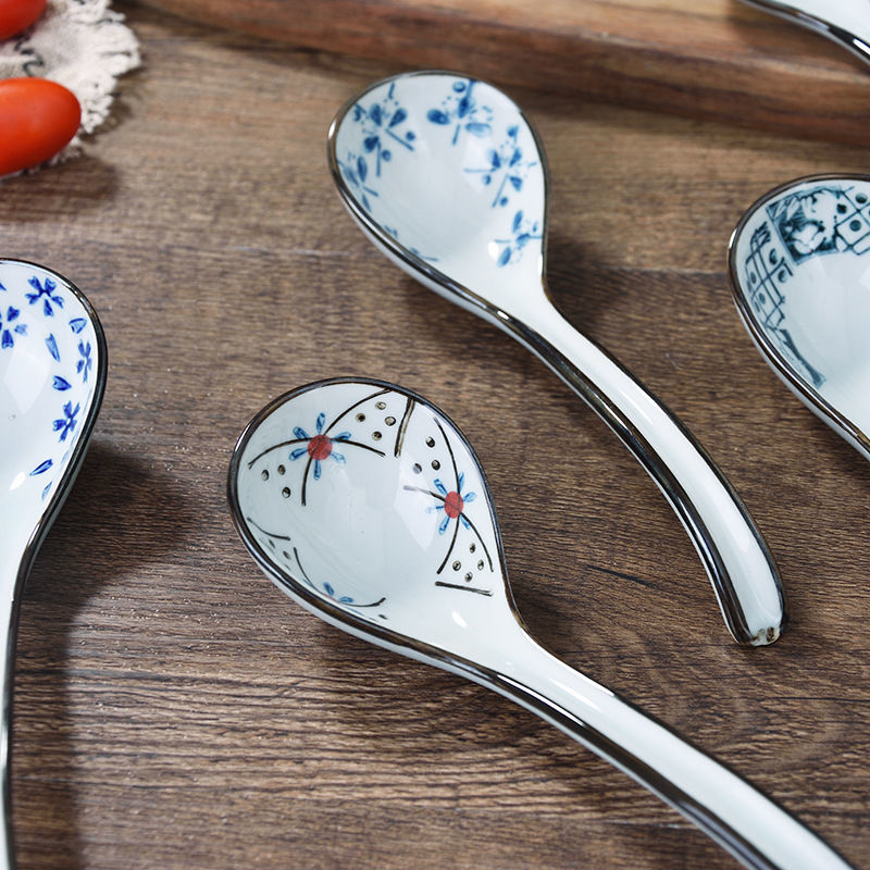Picture of Flower Japanese Style Ceramic Spoon Tableware