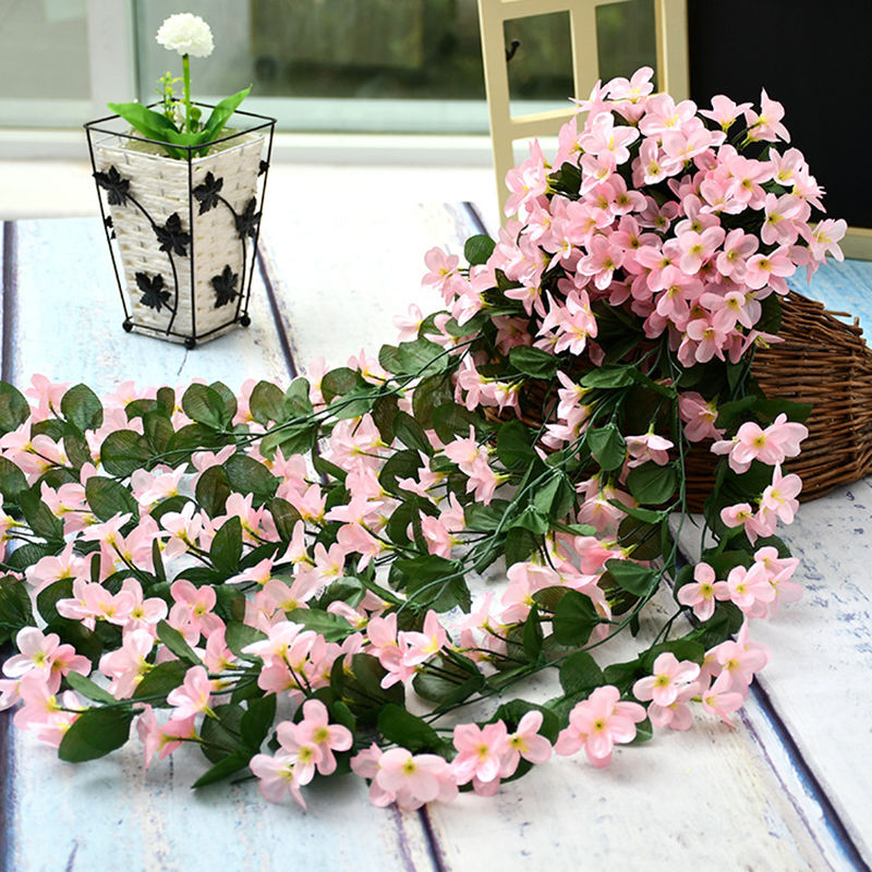 Изображение Faux Silk Simulation Flowers Violet Vine Home Decoration
