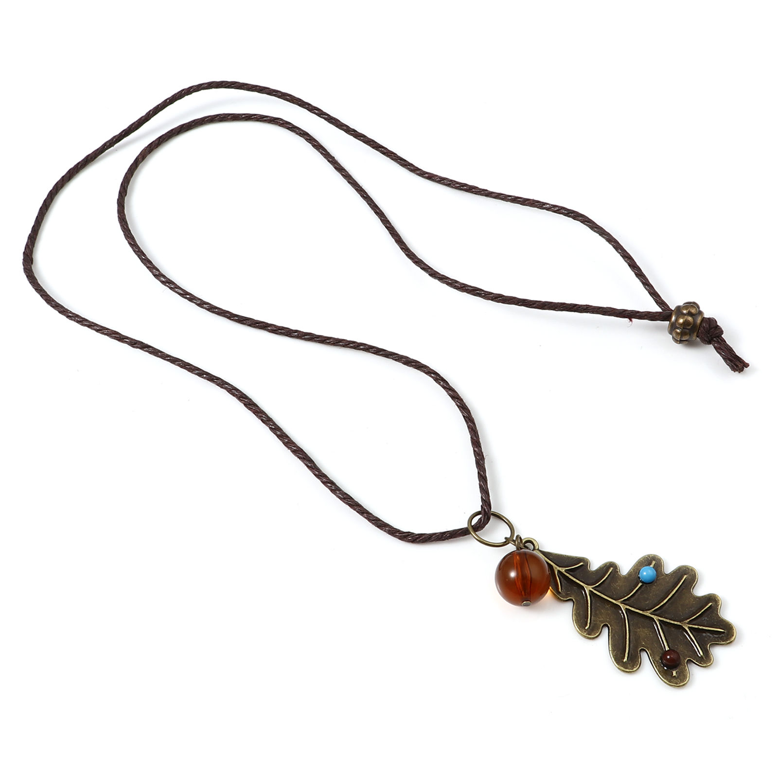 Picture of Zinc Based Alloy & Wood Sweater Necklace Long Multicolor 2 PCs