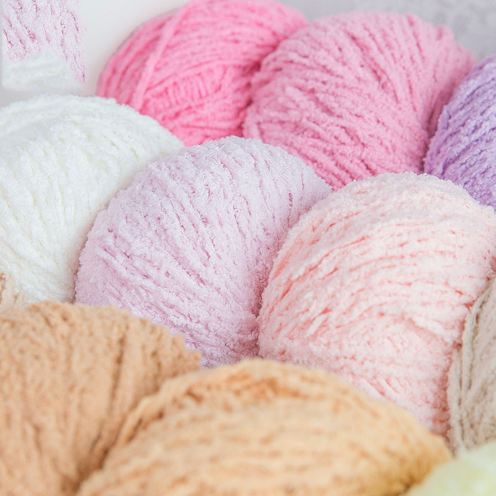 Picture of Polyester Super Soft Knitting Yarn Multicolor 4.5mm - 6mm, 1 Roll