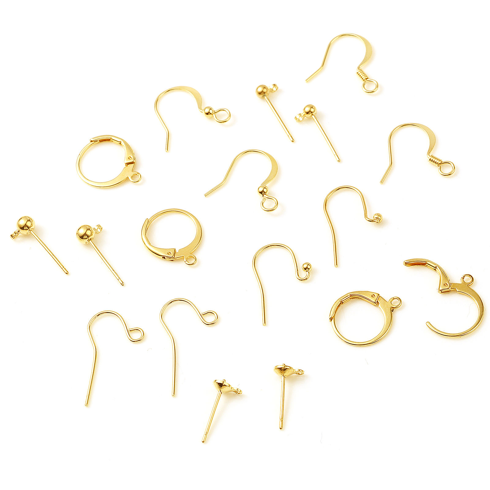 Immagine di Rame Ganci per Orecchini Oro riempito W/ Loop Diametro Filo: (21 misura), 4 Pz