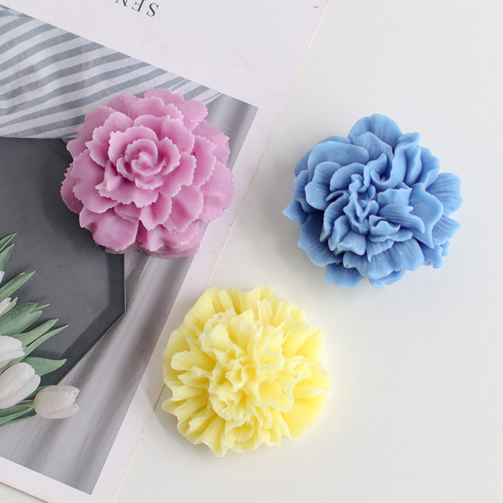 Picture of Silicone Resin Mold For Jewelry Making Flower Multicolor 1 Piece
