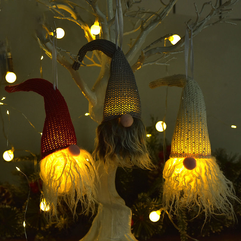 Picture of Christmas Faceless Elf Doll With Lights Luminous Decoration Ornaments