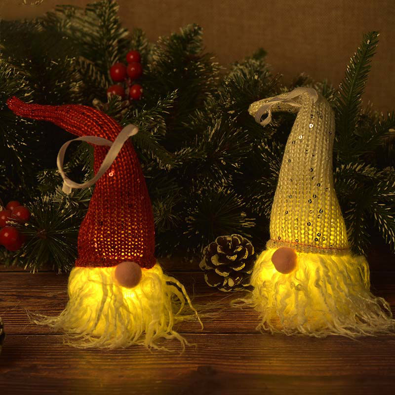 Picture of Christmas Faceless Elf Doll With Lights Luminous Decoration Ornaments