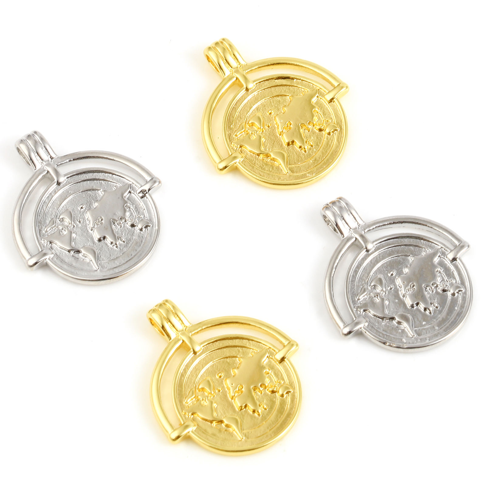 Imagen de Latón Viajar Colgantes Charms Multicolor 1 Unidad