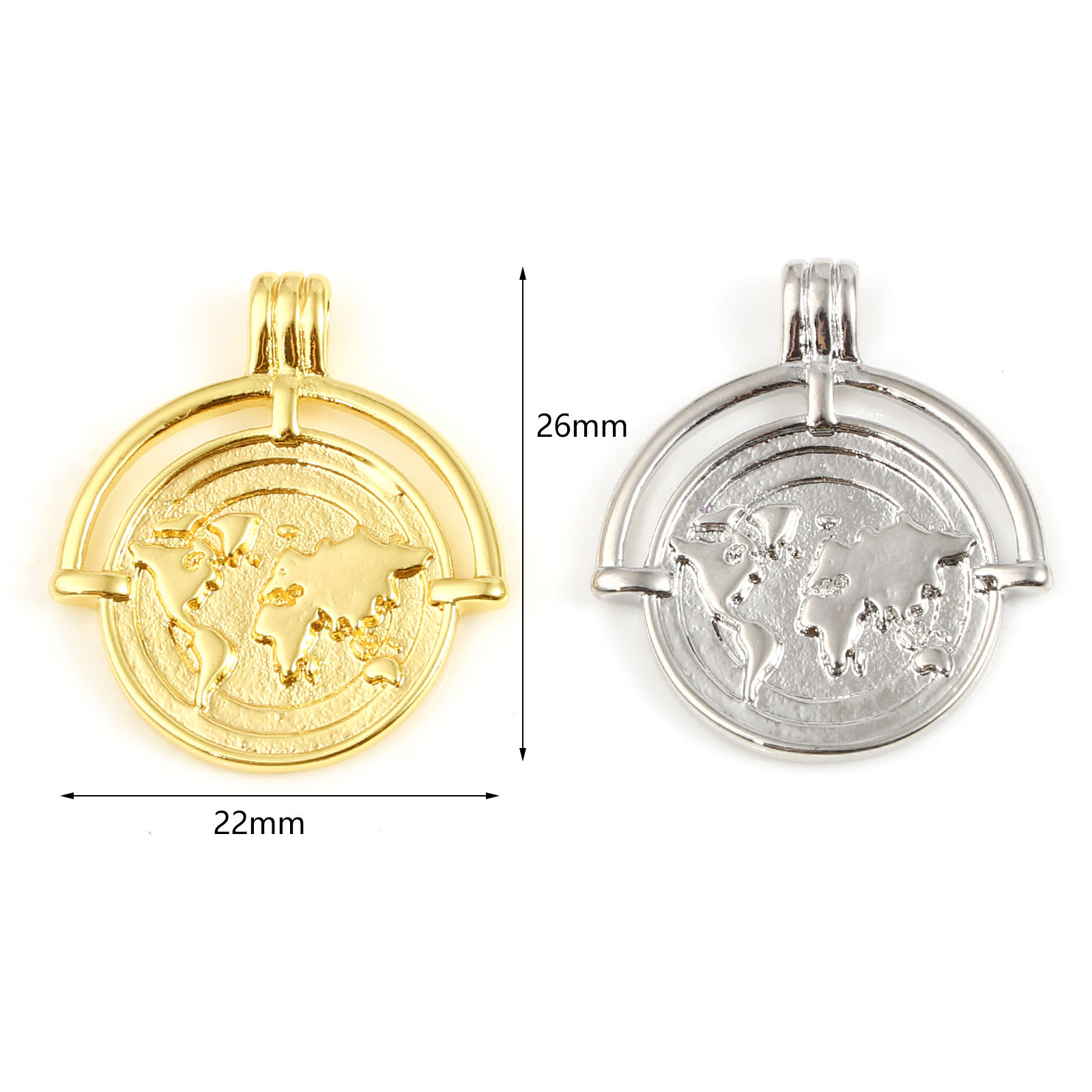 Imagen de Latón Viajar Colgantes Charms Multicolor 1 Unidad