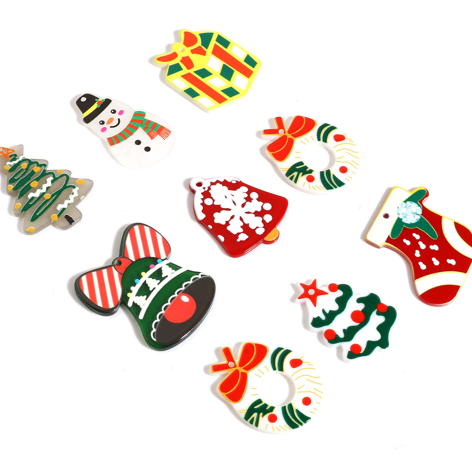 Imagen de Resina Navidad Colgantes Multicolor 10 Unidades