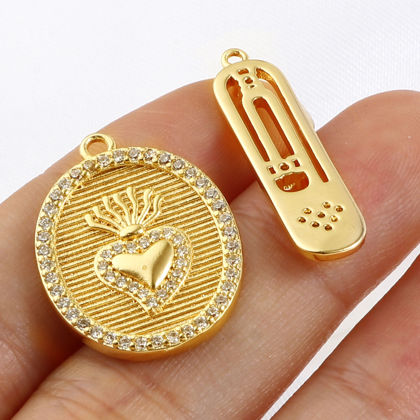 Picture of Brass Charms 18K Real Gold Plated 1 Piece