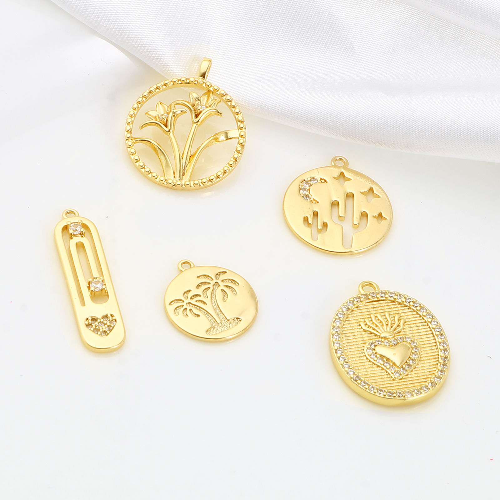 Picture of Brass Charms 18K Real Gold Plated 1 Piece