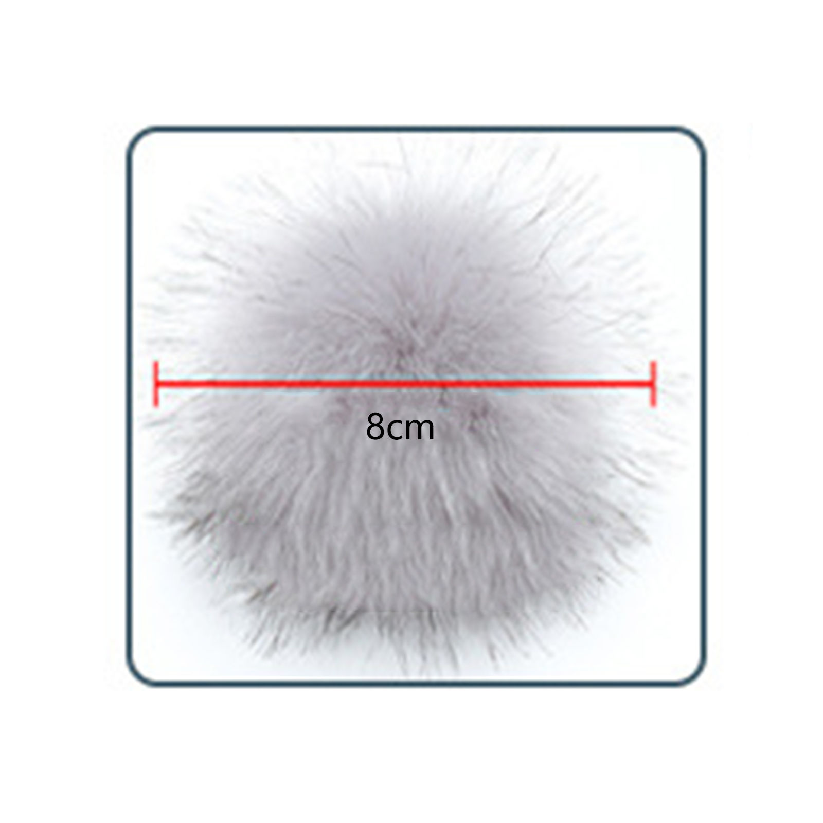 Picture of Polyester & Acrylic Pom Pom Balls With Rubber Band Multicolor Round 8cm Dia., 1 Packet ( 24PCs/Packet)