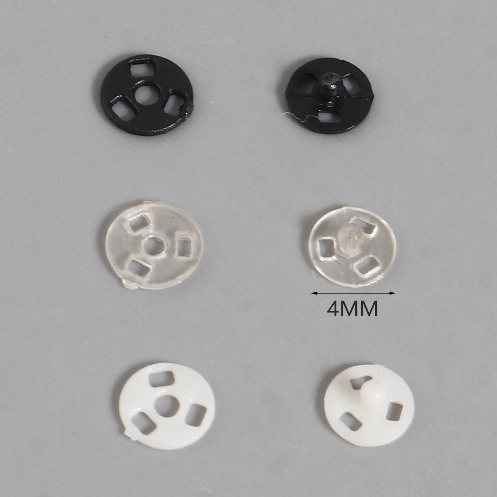 ABS 隠しボタン 多色 円形 4mm 30 セット の画像