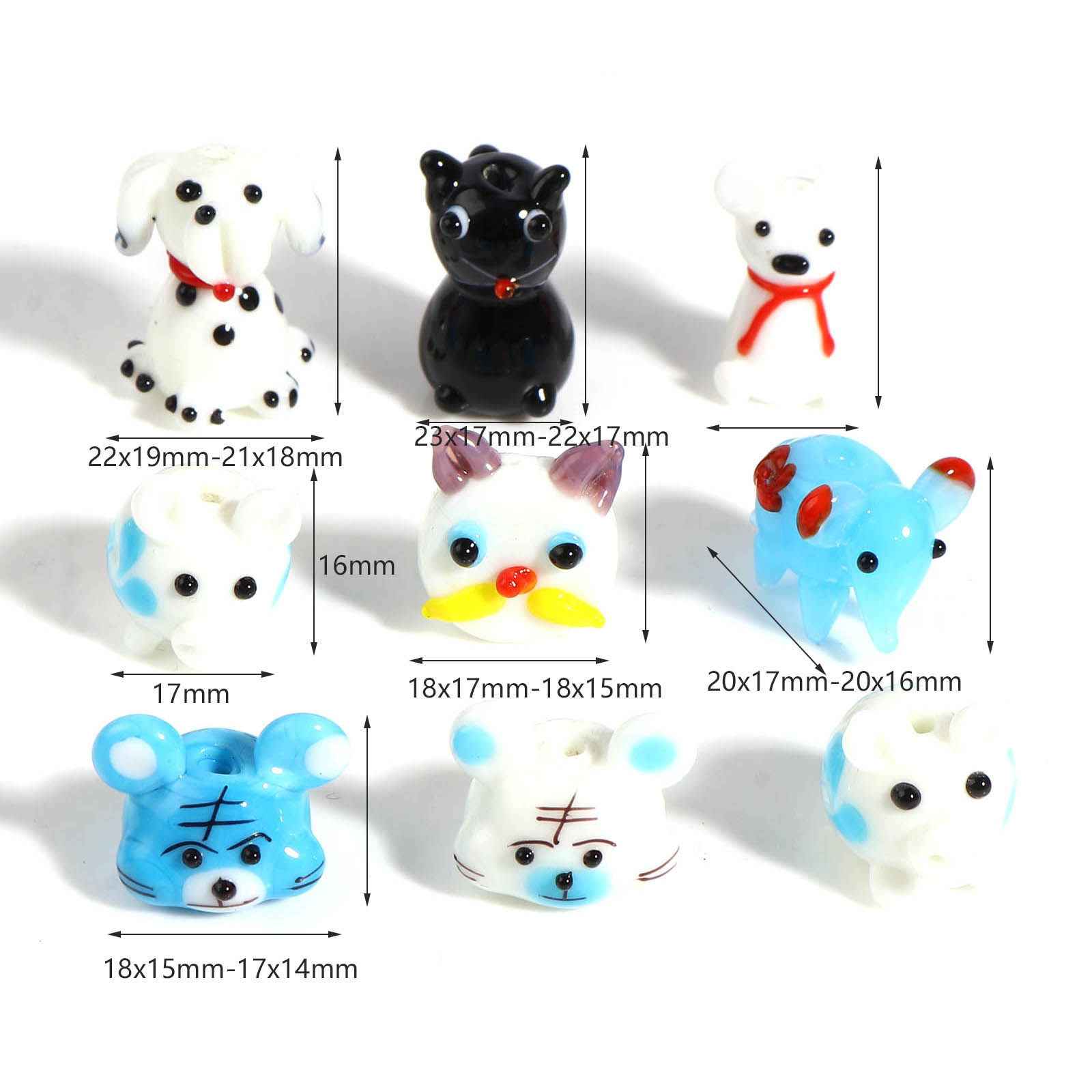 Immagine di Lampwork Vetro Perline Animale Multicolore 1 Pz