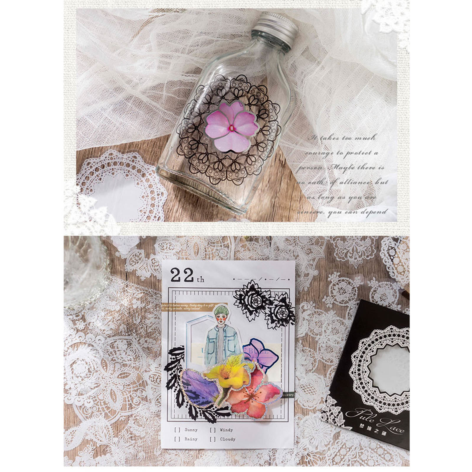 Image de DIY Papier Autocollant Décoration en PET Multicolore 1 Paquet