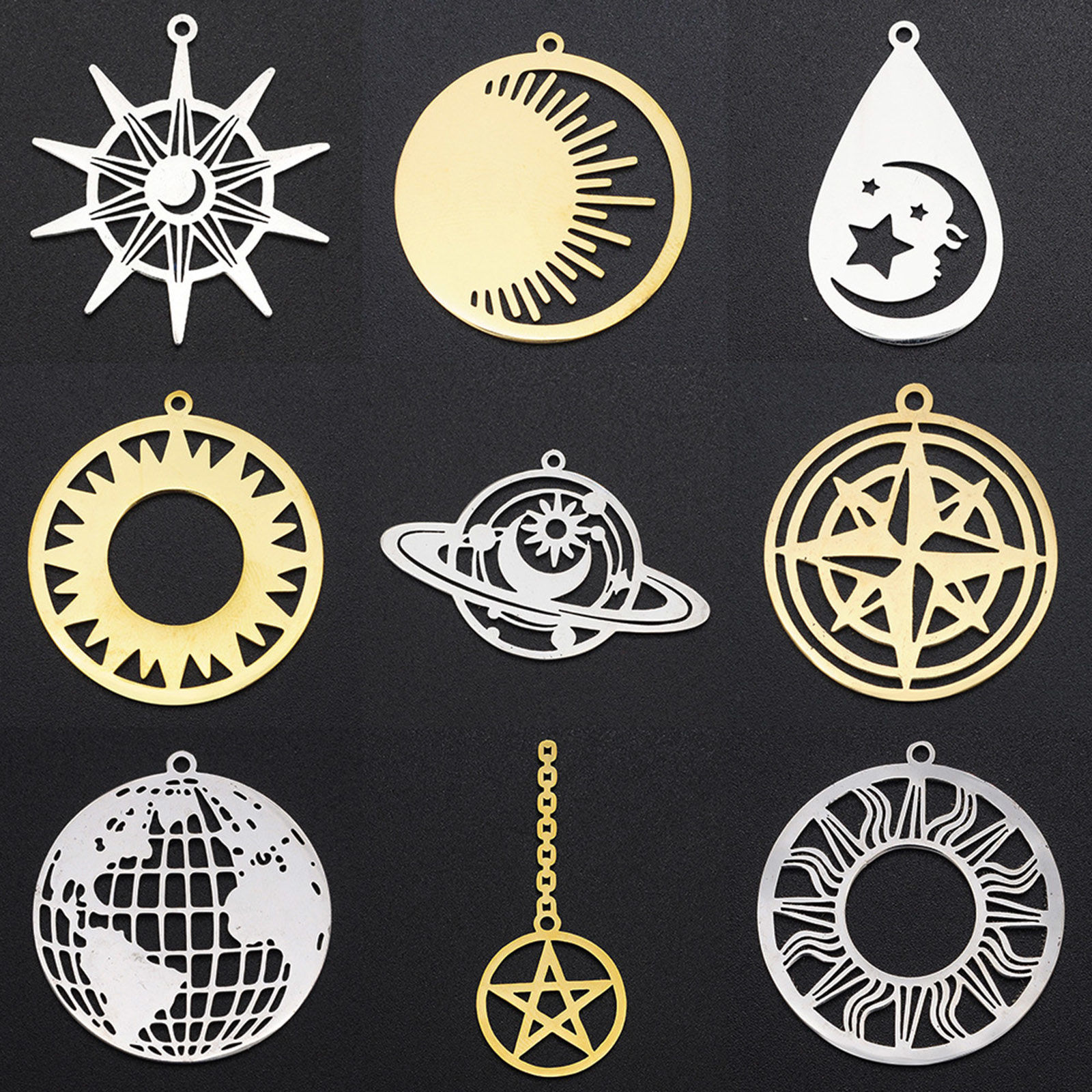 Imagen de Acero Inoxidable Colgantes Charms Multicolor 1 Unidad