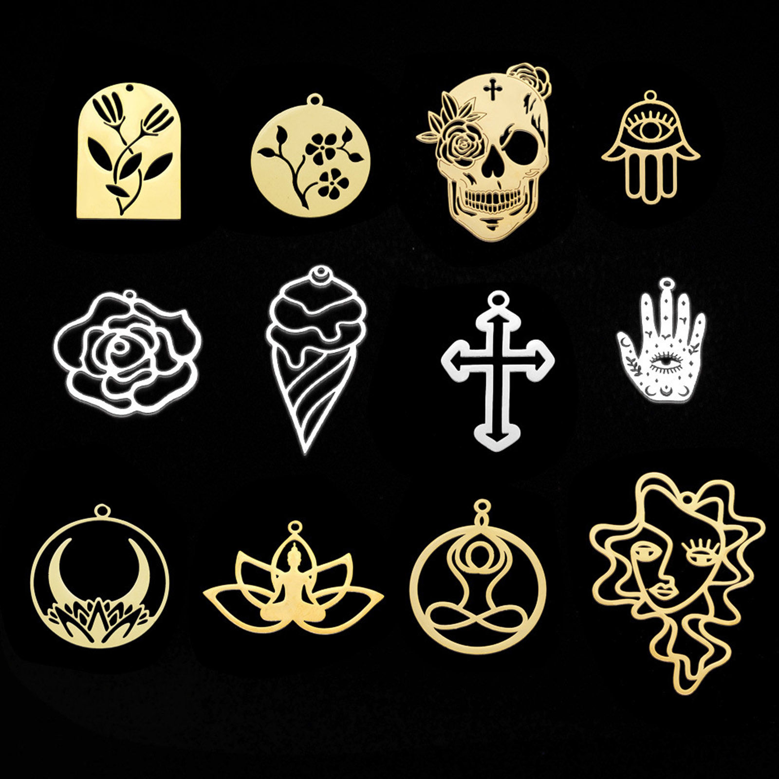 Immagine di Acciaio Inossidabile Charms Multicolore 1 Pz