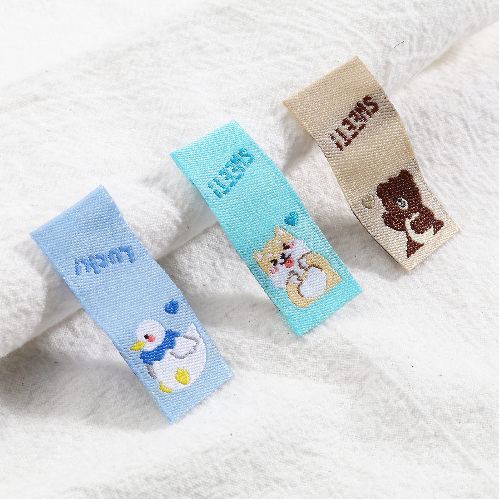 Immagine di Poliestere Tag Etichetta Rettangolo Multicolore Animale Forma 4cm x 1.5cm , 100 Pz