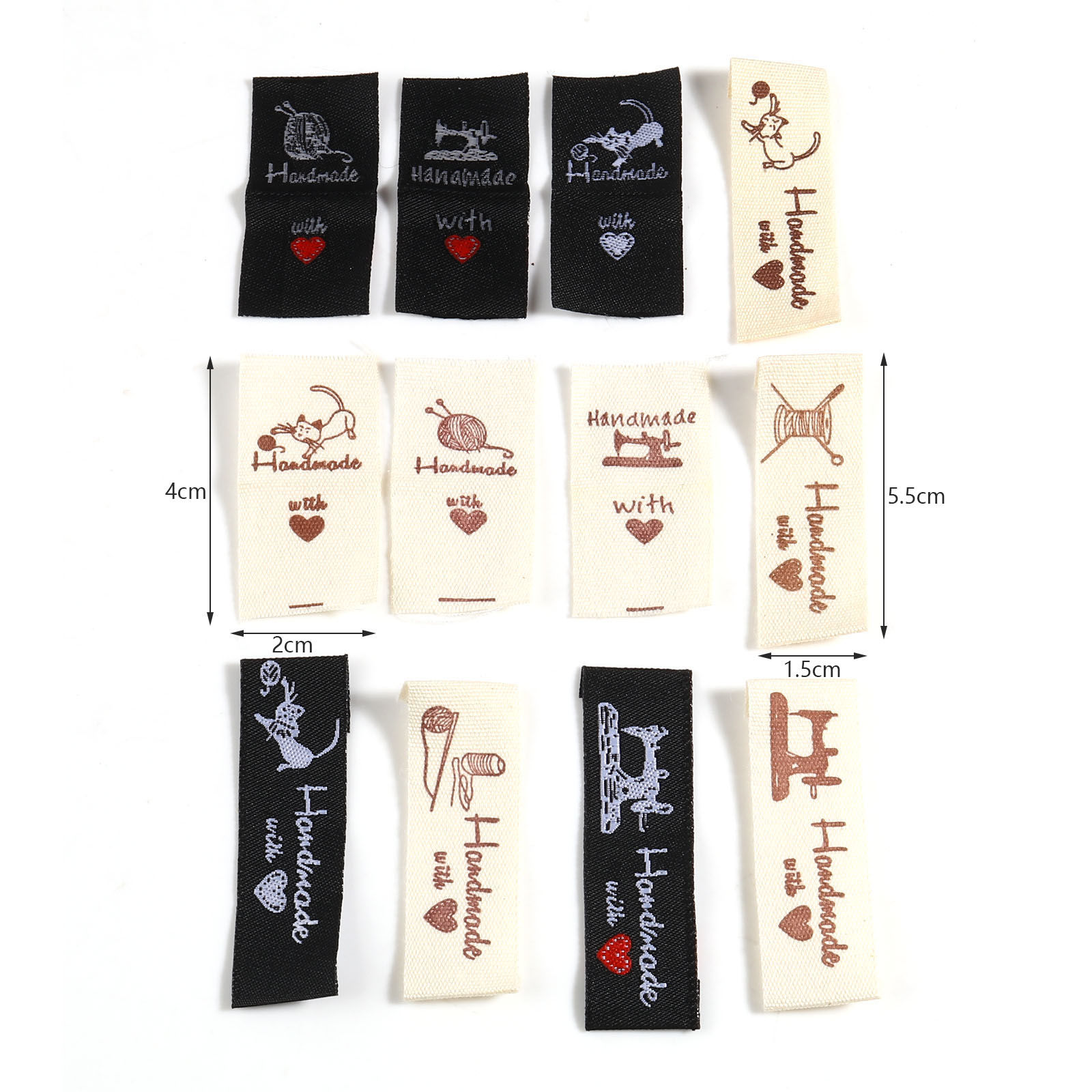 Picture of Polyester Label Tags Multicolor 100 PCs