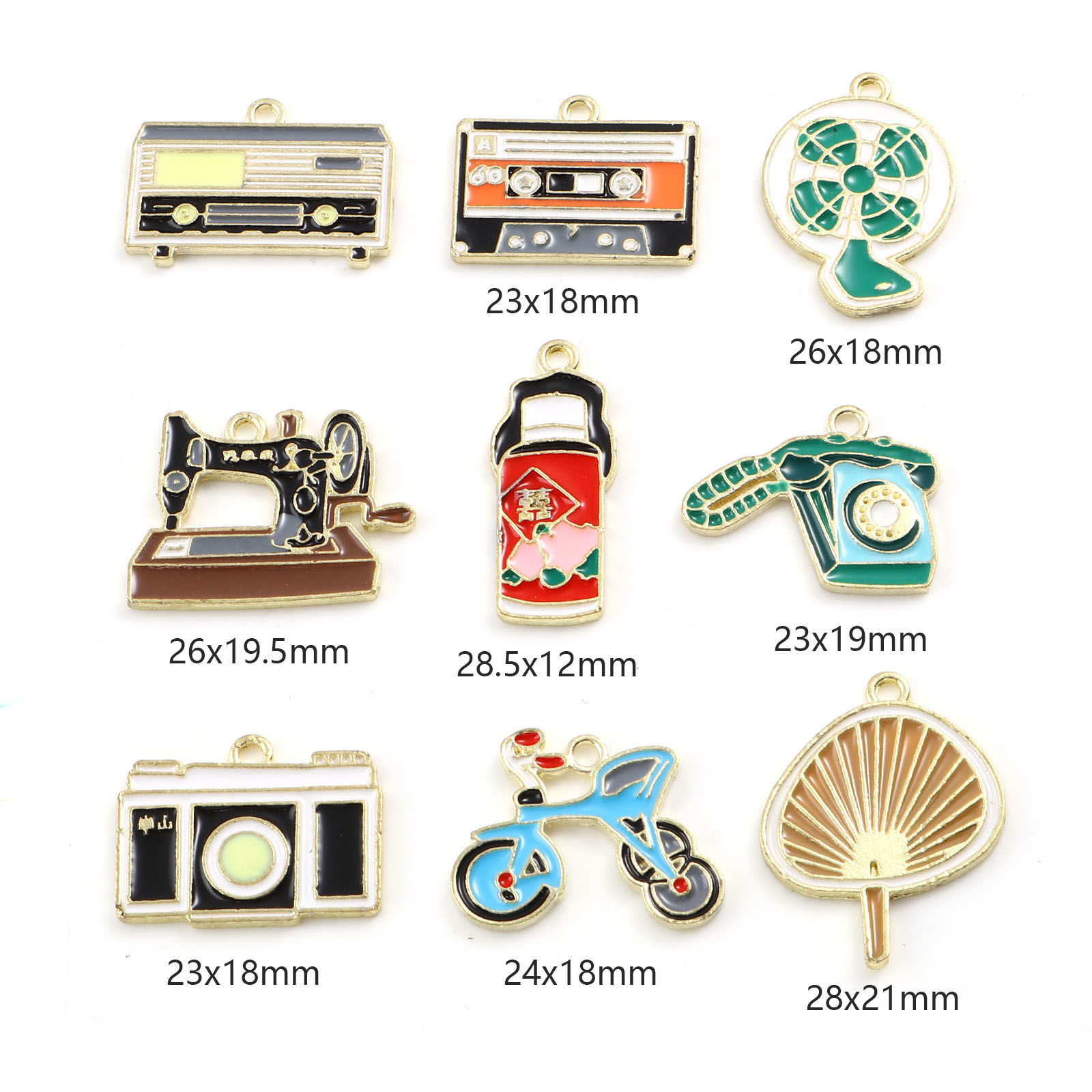 Immagine di Lega di Zinco Oro Placcato Multicolore 5 Pz