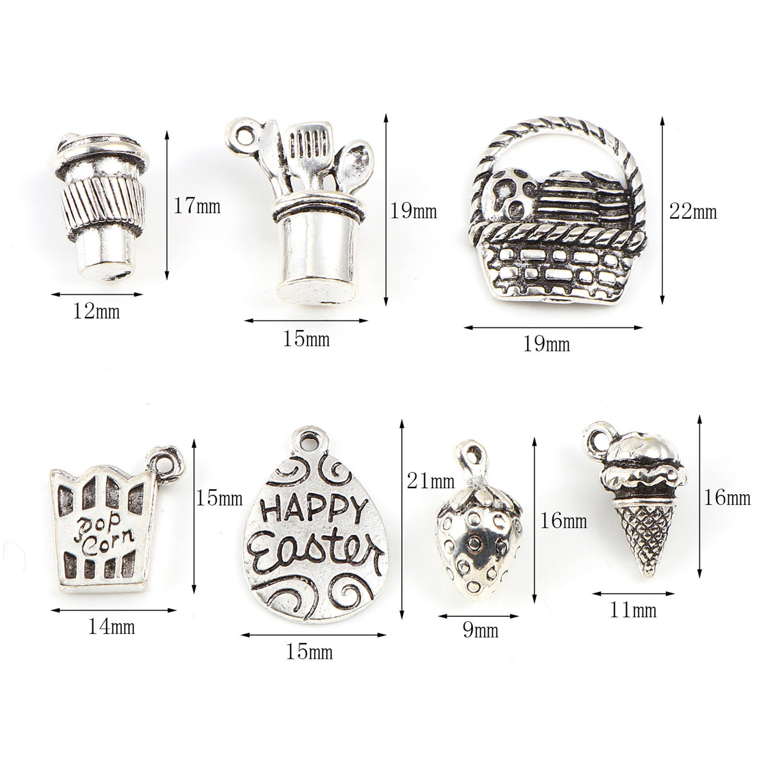 Imagen de Zamak día de Pascua Colgantes Charms Multicolor 10 Unidades