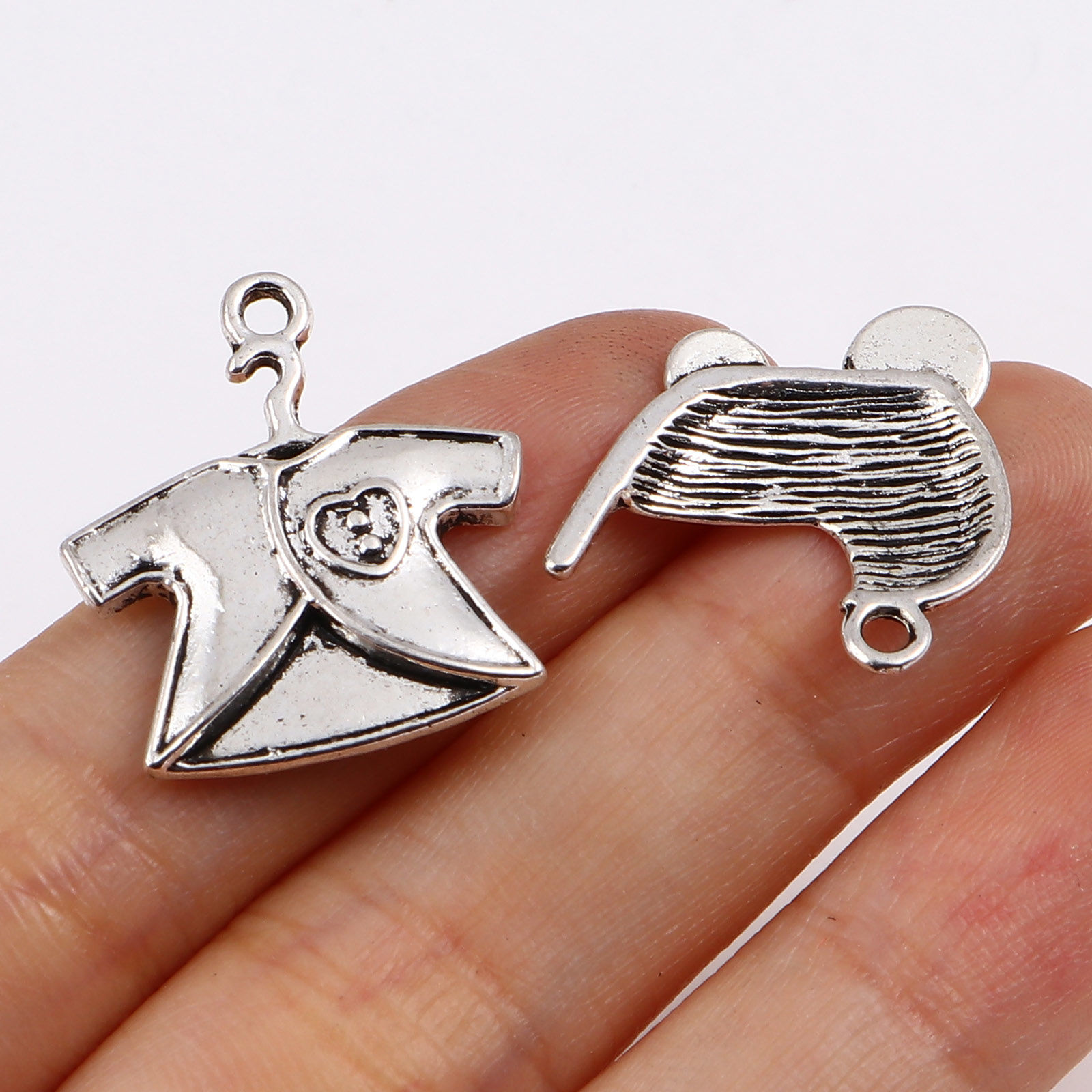 Image de Breloques en Alliage de Zinc Argent Vieilli 20 Pcs