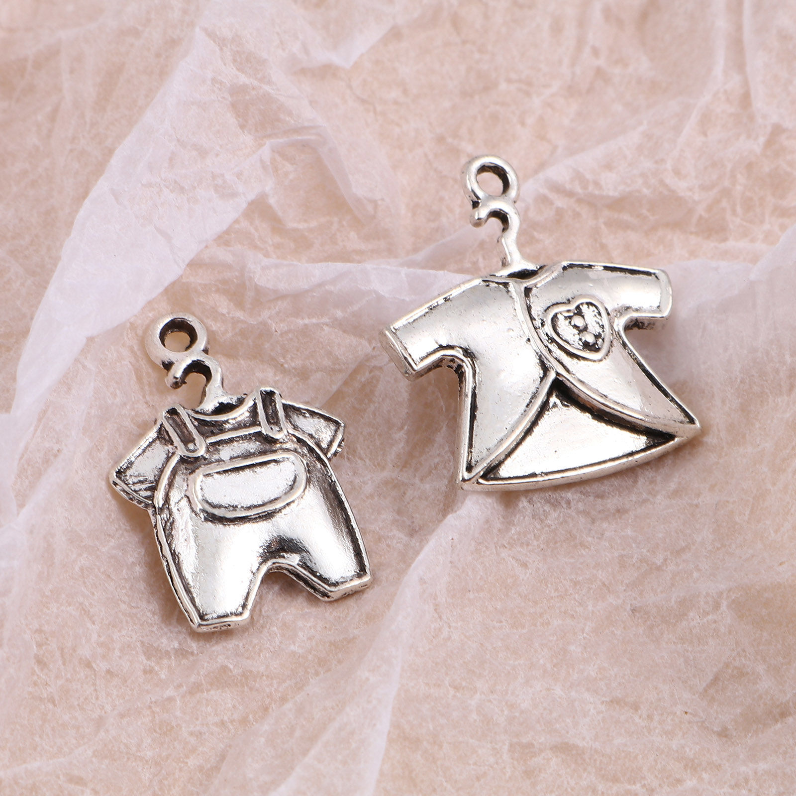 Image de Breloques en Alliage de Zinc Argent Vieilli 20 Pcs