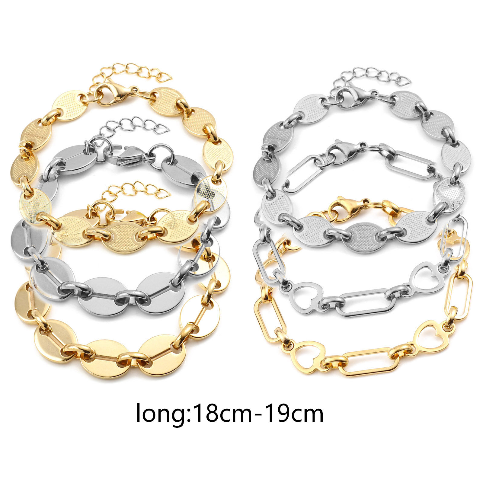 Picture of Wholesale 304 Stainless Steel Bracelets, Multicolor Vacuum Plating, Women's Stylish Gift Jewelry Supply