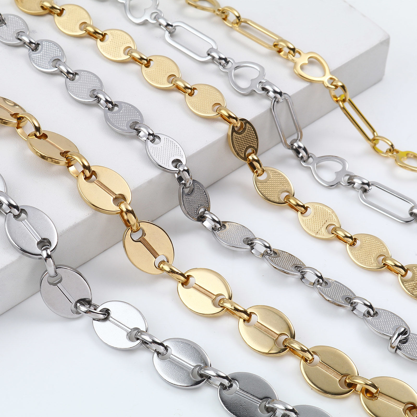 Picture of Wholesale 304 Stainless Steel Bracelets, Multicolor Vacuum Plating, Women's Stylish Gift Jewelry Supply