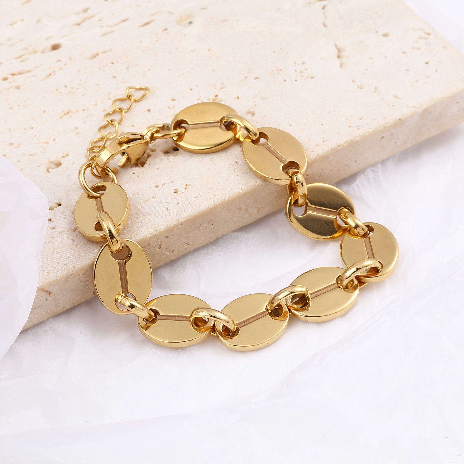 Picture of Wholesale 304 Stainless Steel Bracelets, Multicolor Vacuum Plating, Women's Stylish Gift Jewelry Supply