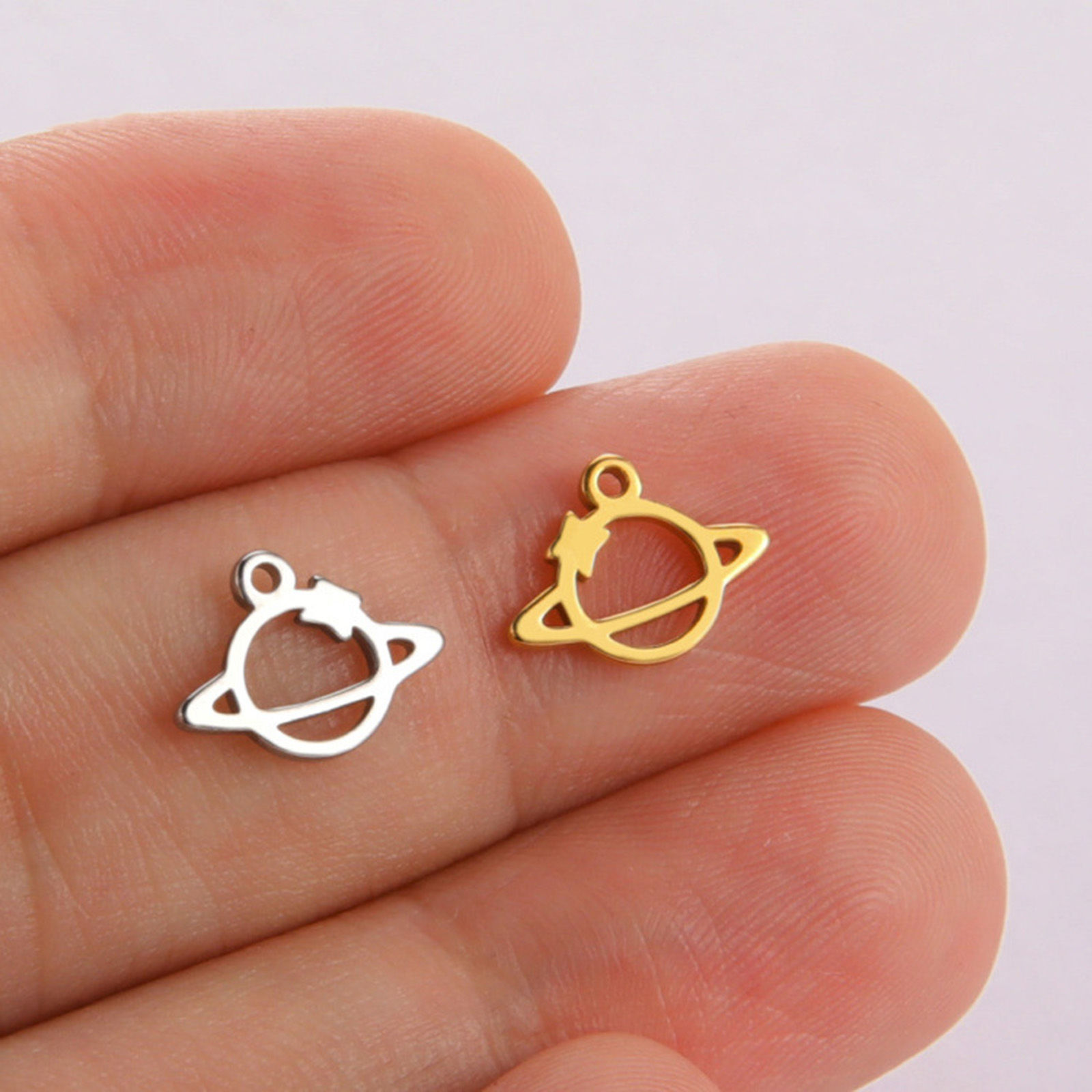 Picture of 304 Stainless Steel Galaxy Charms Multicolor Universe Planet