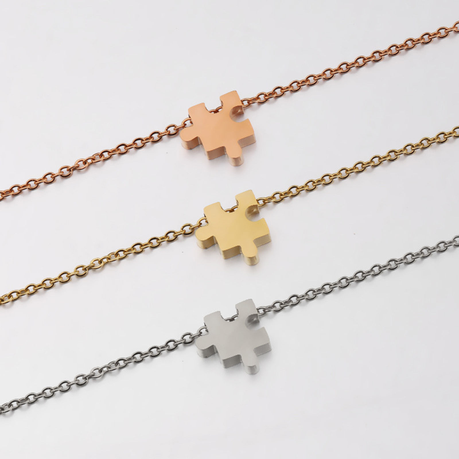 Bild von 304 Edelstahl Charms Puzzle Bunt 1 Stück