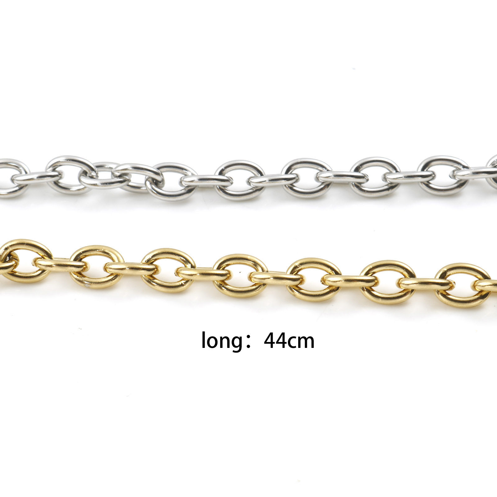 Picture of Wholesale Link Cable Chain Necklace, Multicolor Stainless Steel, Unisex Minimalist Gift Jewelry For Retailer, 44cm(17.3") long, 1 Piece